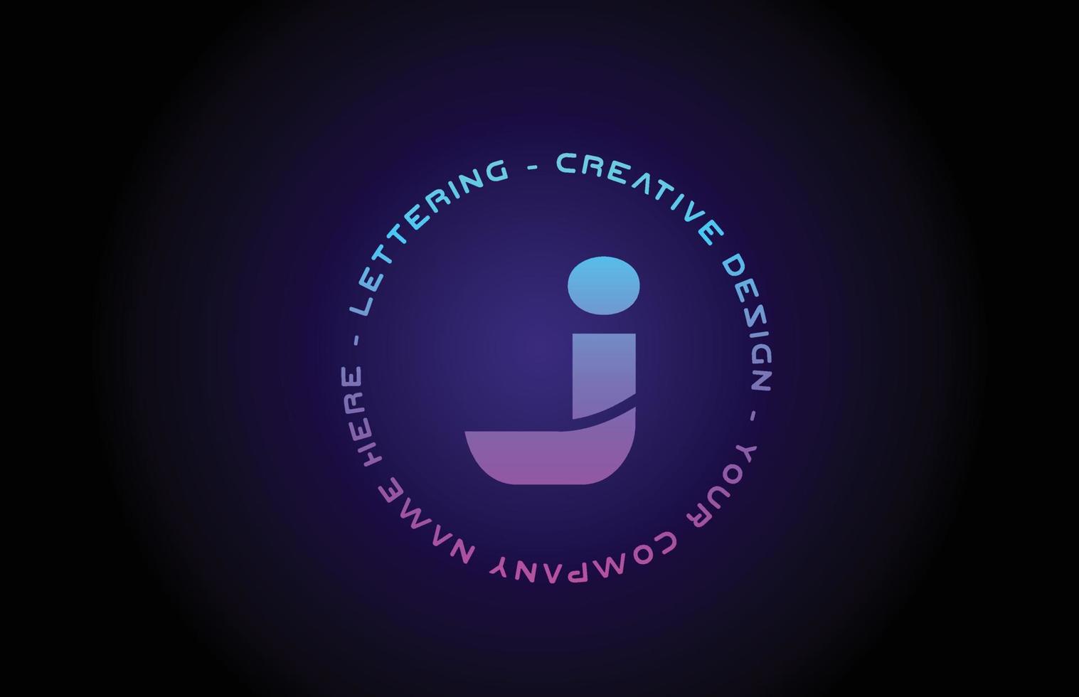 j tekst alfabet letter pictogram logo ontwerp. creatieve sjabloon voor zaken en bedrijf met cirkel vector