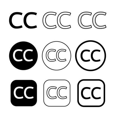 Creatieve commons pictogram symbool teken vector