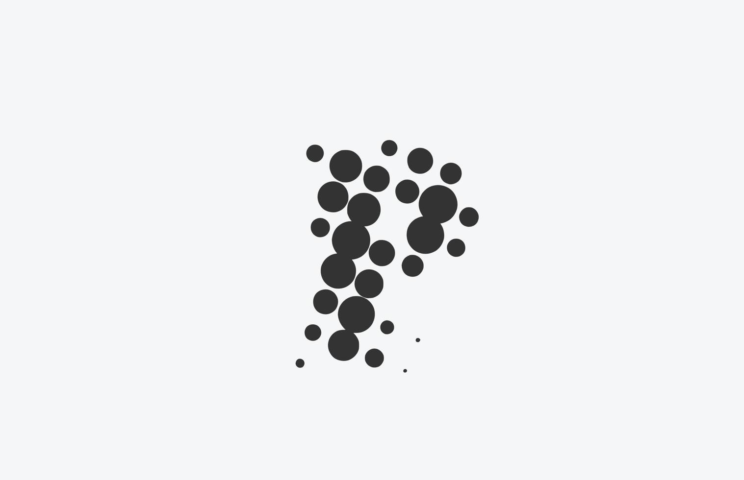 p gestippelde alfabet letter pictogram logo ontwerp. creatieve sjabloon voor bedrijven met punt vector