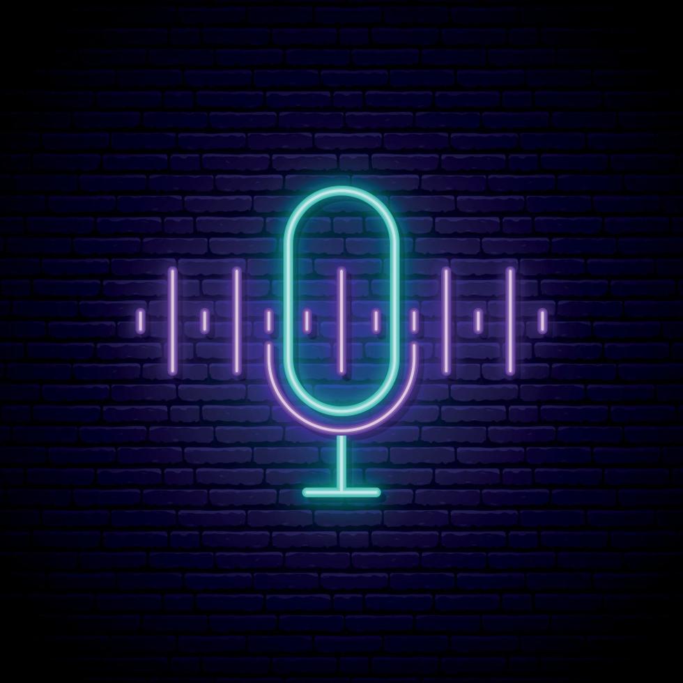 podcast-neonbord. vector