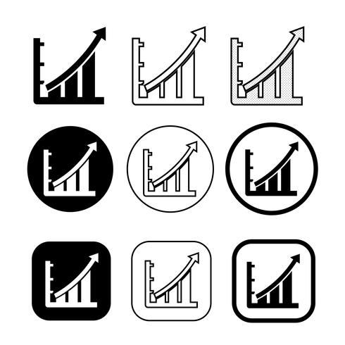 Eenvoudige reeks van diagram en grafiekpictogram vector