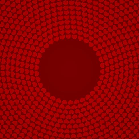 Rode cirkelvormige hart gevormde achtergronden vector