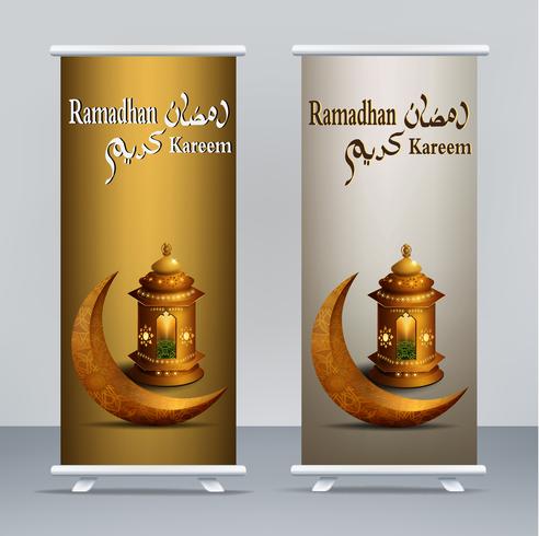 banners ramadhan kareem vector