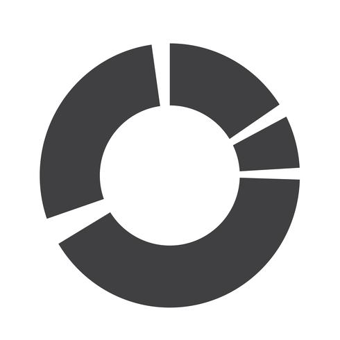 Eenvoudig diagram en grafiekpictogram vector