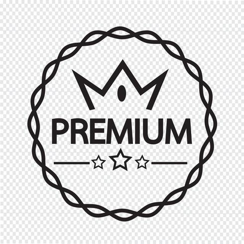 Vintage premium label pictogram vector