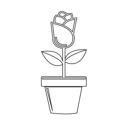 Bloempot pictogram vector