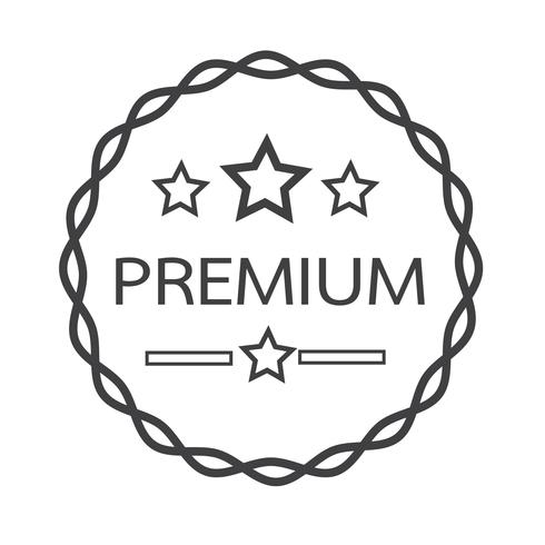 Vintage premium label pictogram vector