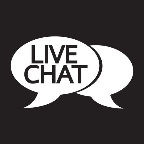 Live chat tekstballon pictogram vector