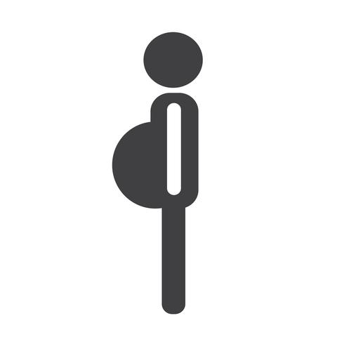 Zwangerschap vrouw pictogram vector