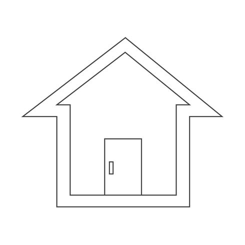 Onroerend goed huis pictogram vector