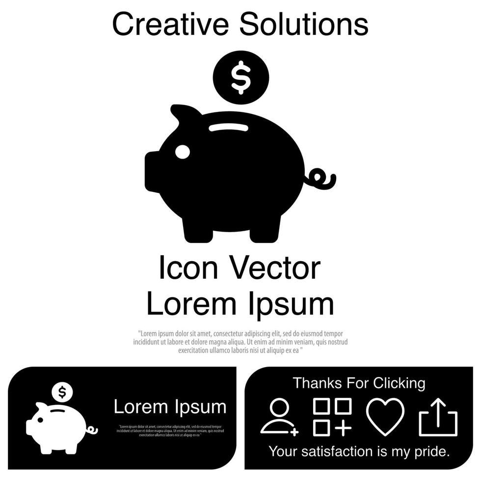 spaarvarken pictogram vector eps 10