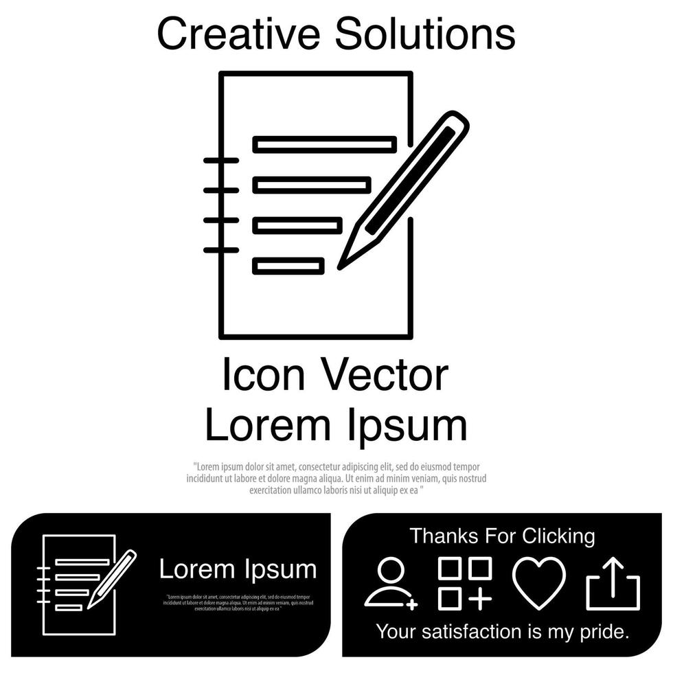 notitie pictogram vector eps 10