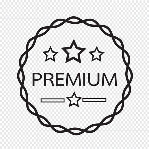 Vintage premium label pictogram vector