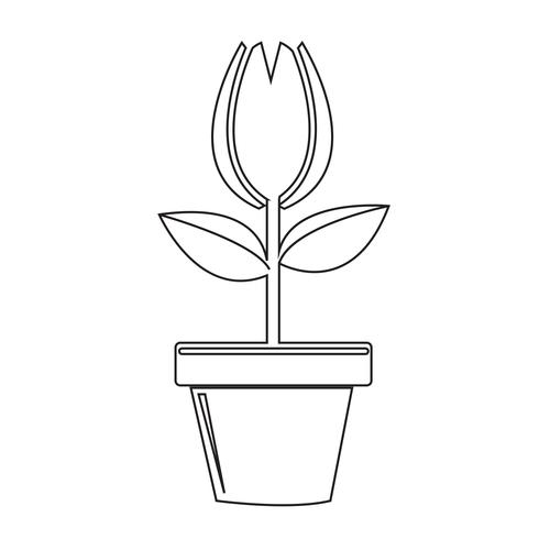 Bloempot pictogram vector