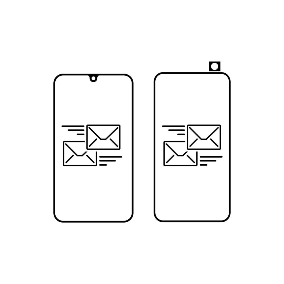 smartphone icoon. mobiel pictogram plat ontwerp. vector