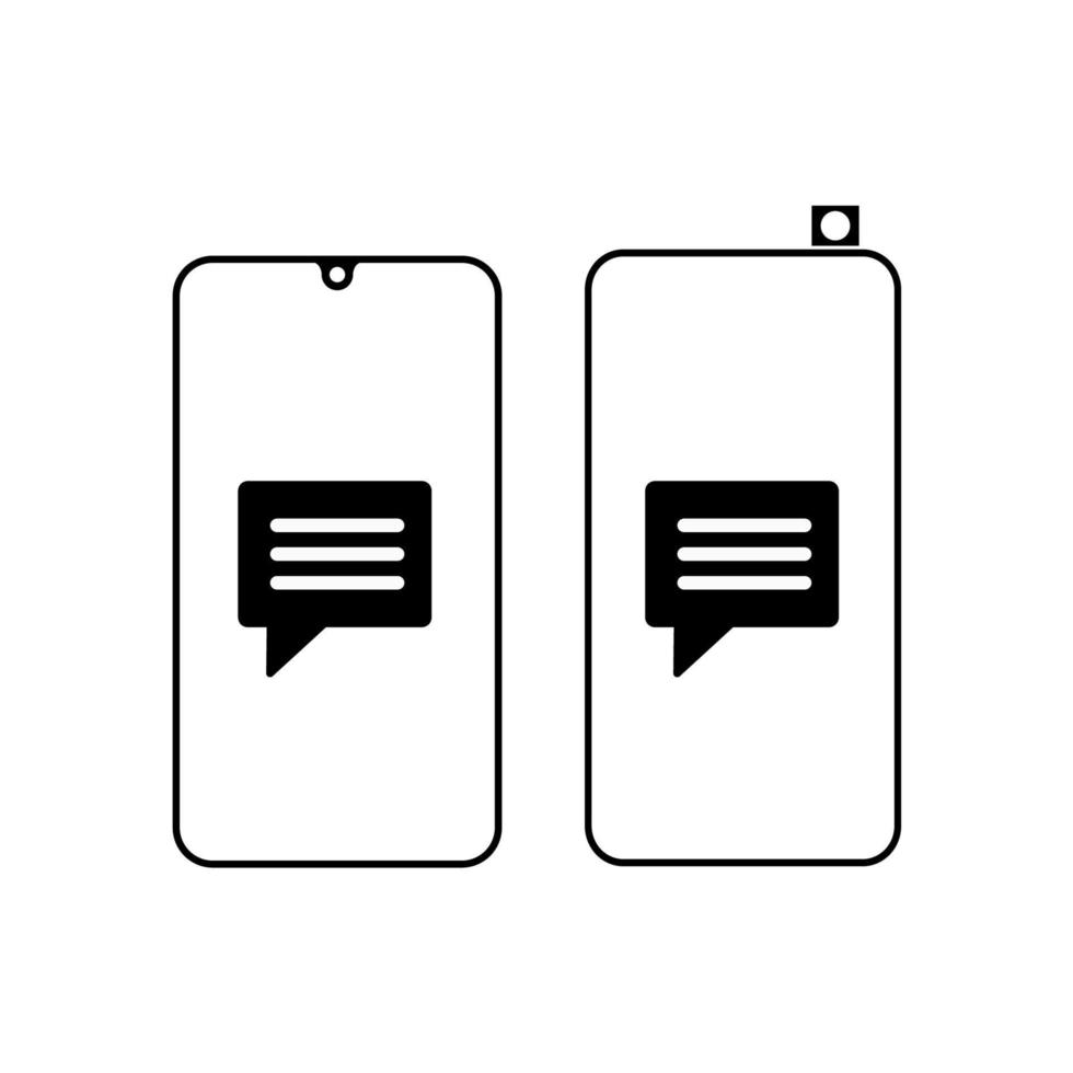 smartphone icoon. mobiel pictogram plat ontwerp. vector