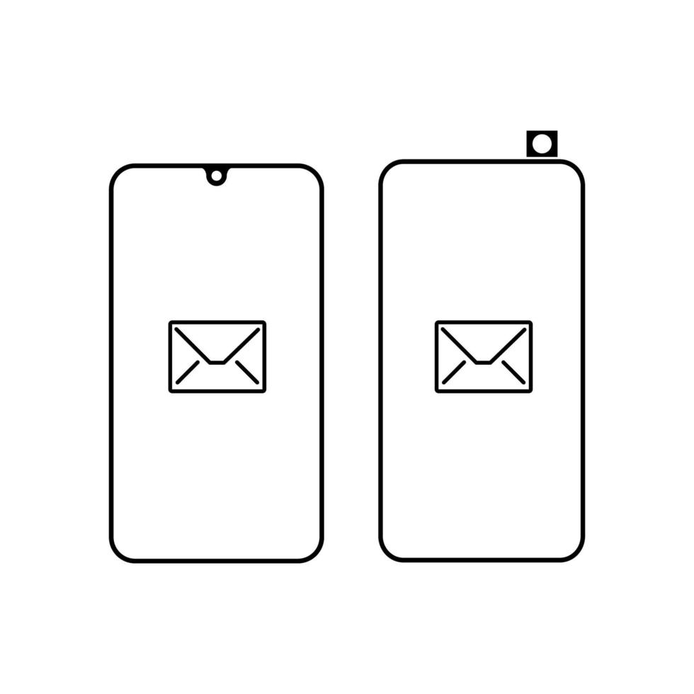 smartphone icoon. mobiel pictogram plat ontwerp. vector