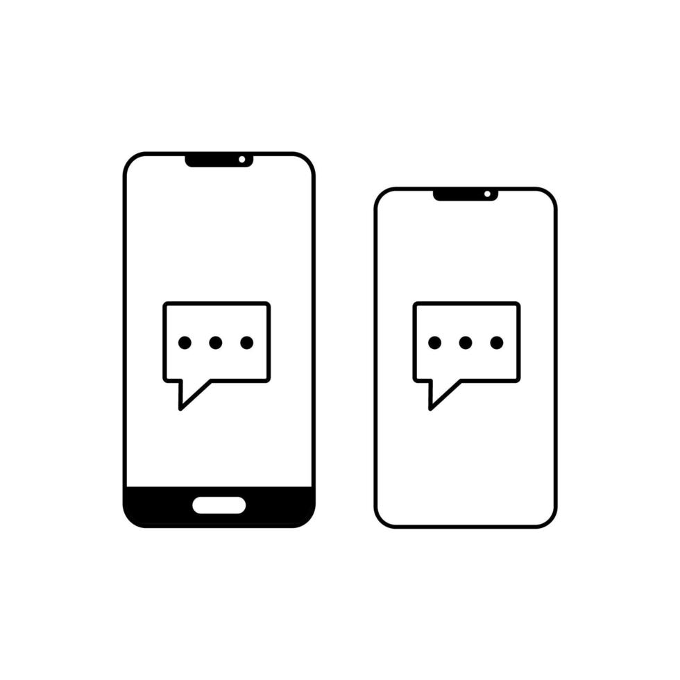 smartphone icoon. mobiel pictogram plat ontwerp. vector