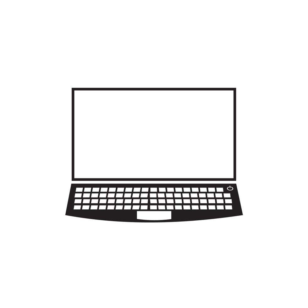 minimalistische nieuwe notebook lijn pictogram geïsoleerd op een witte achtergrond. eenvoudig computeroverzichtssymbool. moderne leptop vectorillustratie vector