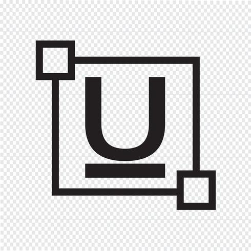 ubderline Tekstlettertype letterpictogram bewerken vector