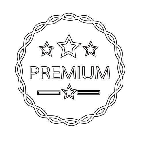 Vintage premium label pictogram vector