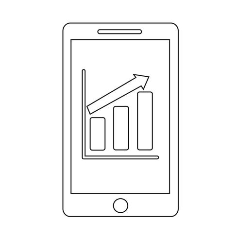 mobiele telefoon grafiek infographics pictogram vector