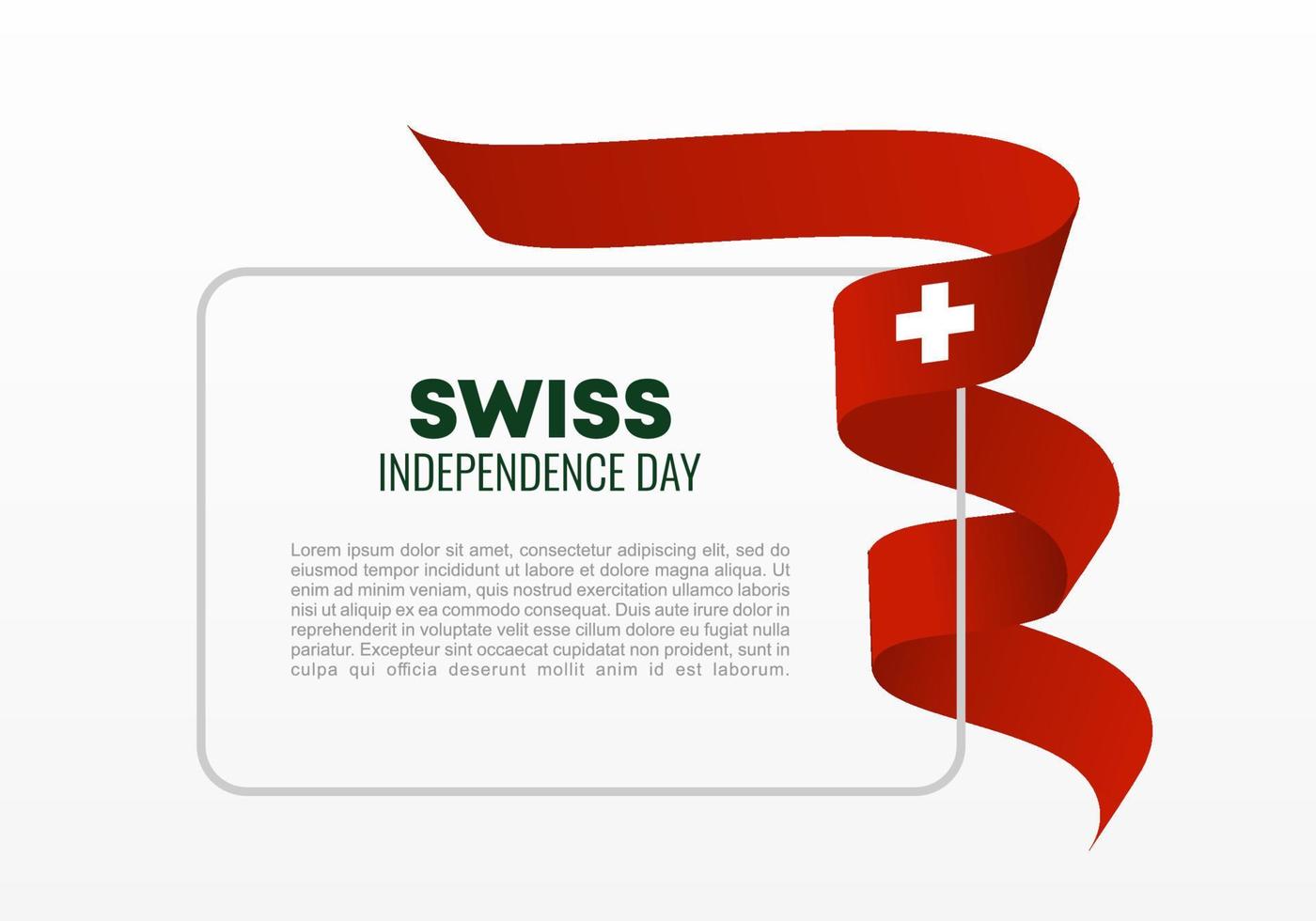 Zwitserse onafhankelijkheidsdag achtergrond voor nationale viering op 1 augustus vector