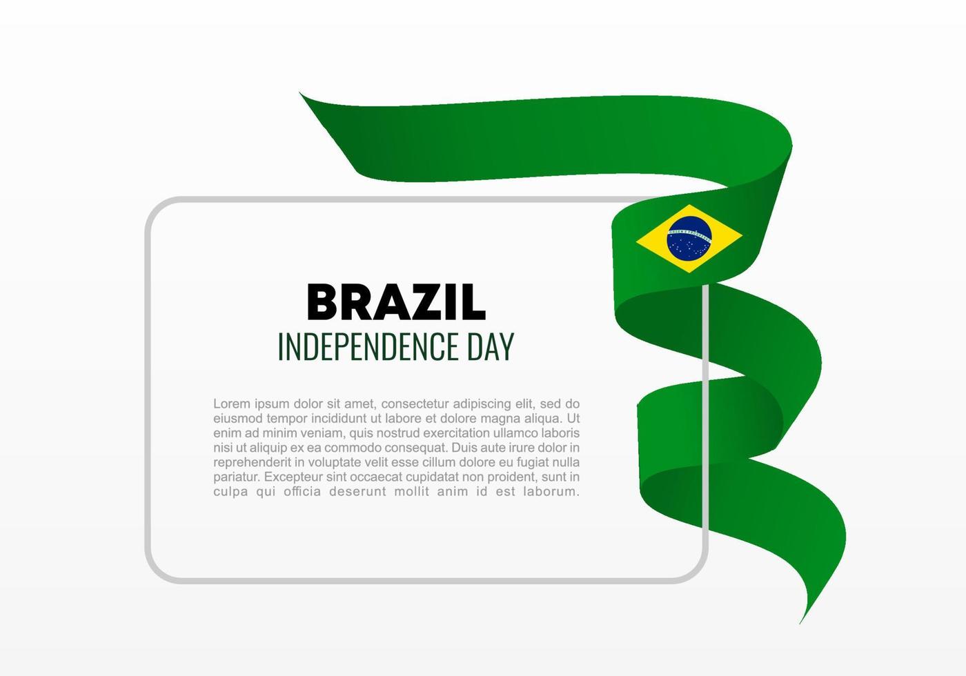 braziliaanse onafhankelijkheidsdag voor nationale viering op 7 september. vector