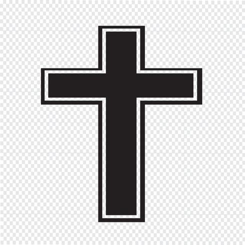 Religie kruis pictogram vector
