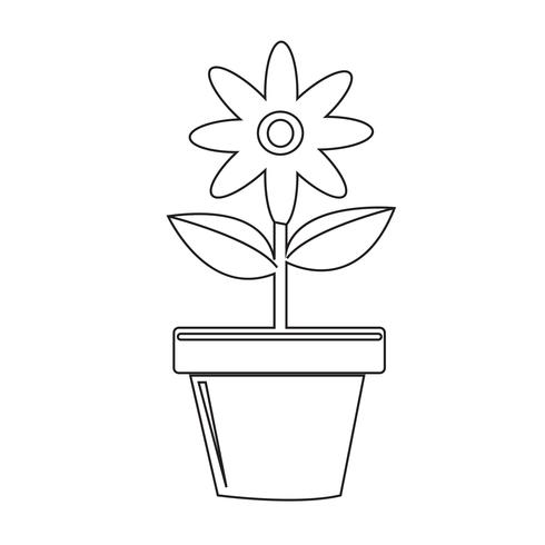 Bloempot pictogram vector