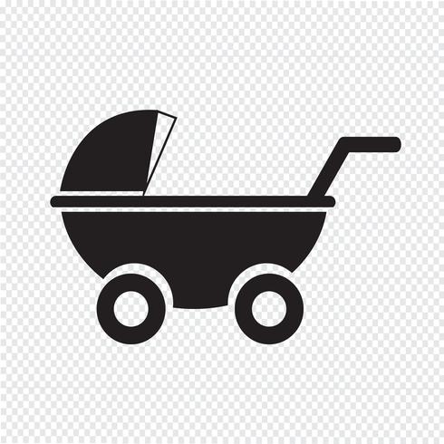 Kinderwagens pictogram vector