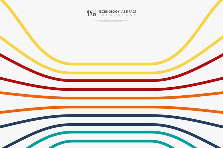 Abstracte kleurrijke technologie-lijnennetwerk bedrijfspresentatieachtergrond. illustratie vector eps10
