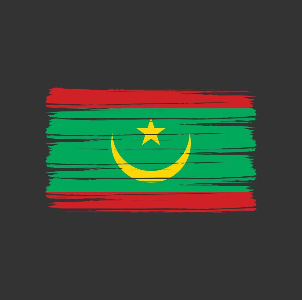 Mauritanië vlag borstel vector