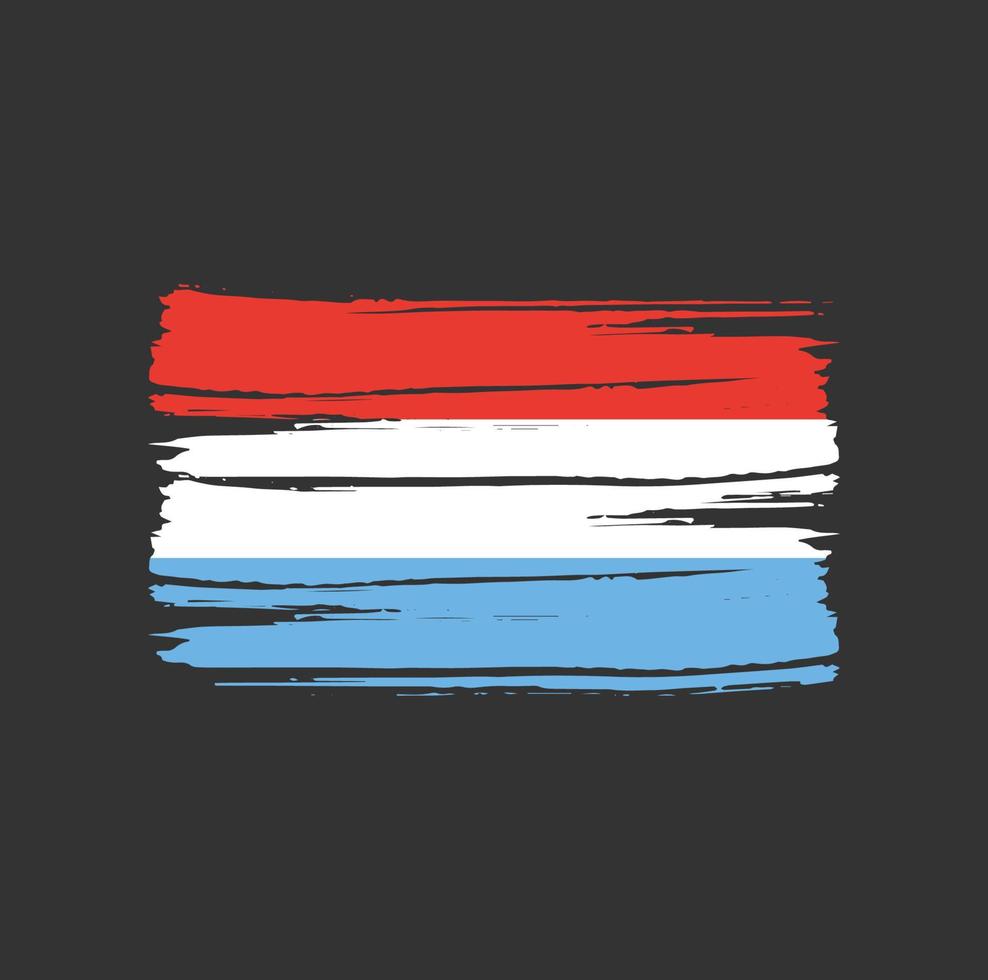 luxemburgse vlag penseelstreken vector