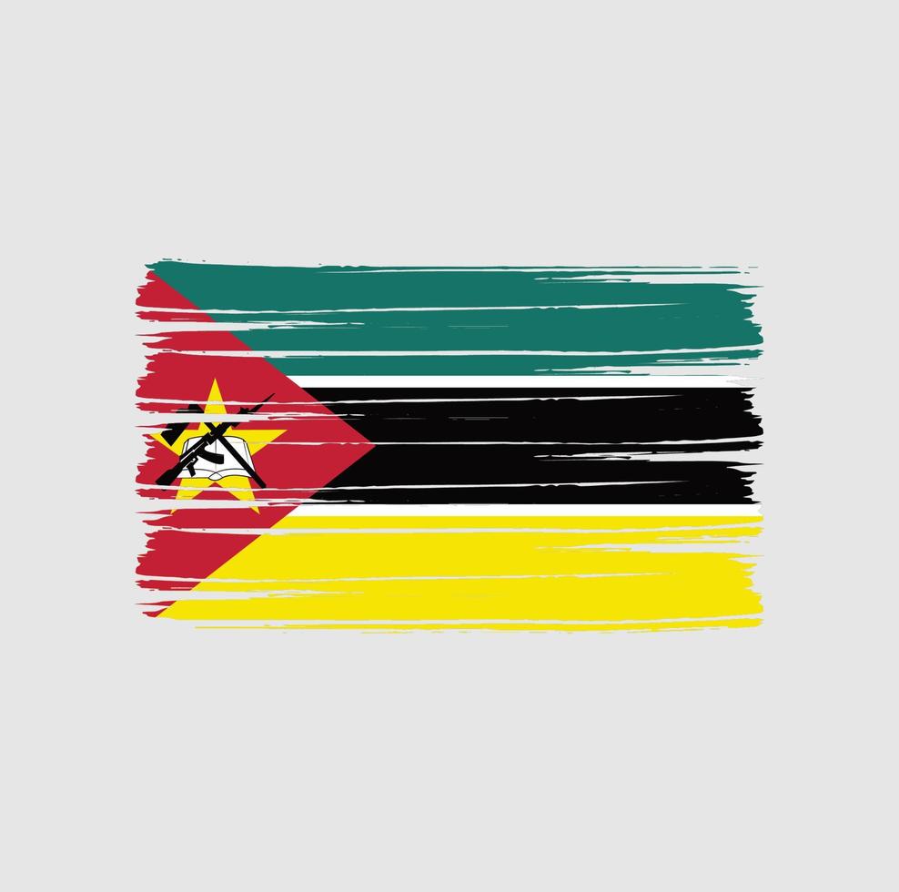 Mozambikaanse vlagborstel vector