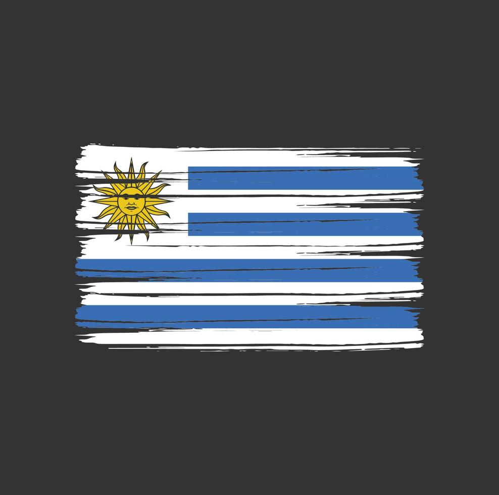 uruguay vlagborstel vector