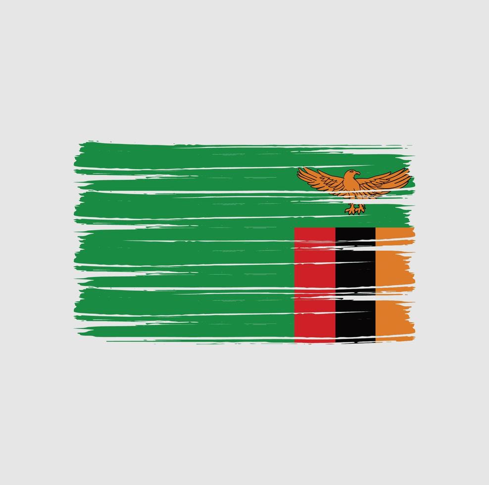 zambia vlag borstel vector