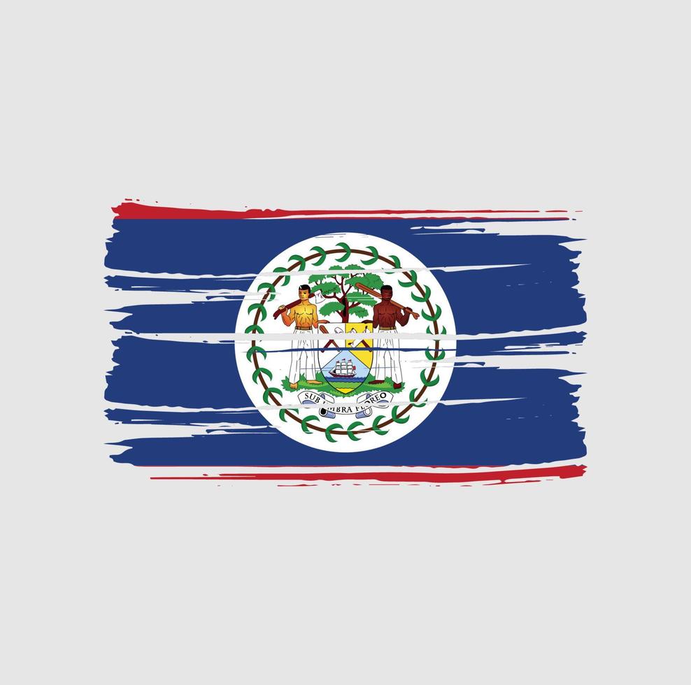 belize vlag penseelstreken vector