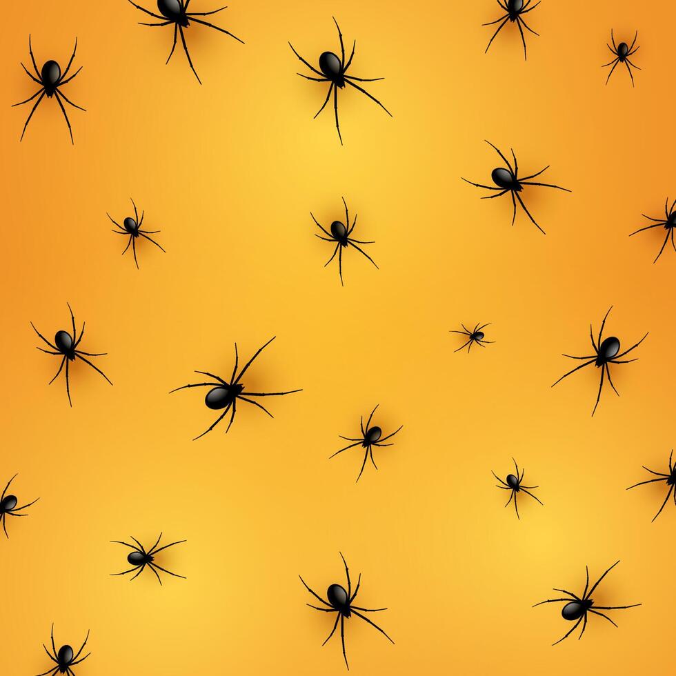 halloween achtergrond met spin yallow abstract vector