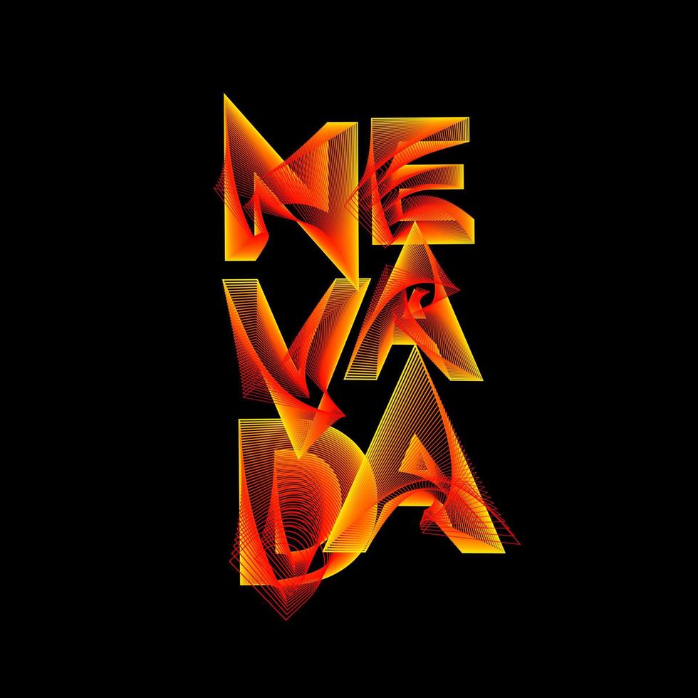 nevada typografiekunst voor t-shirtontwerp, posters enz. vectorillustratie vector