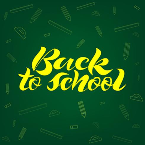 Terug naar School belettering banner vector