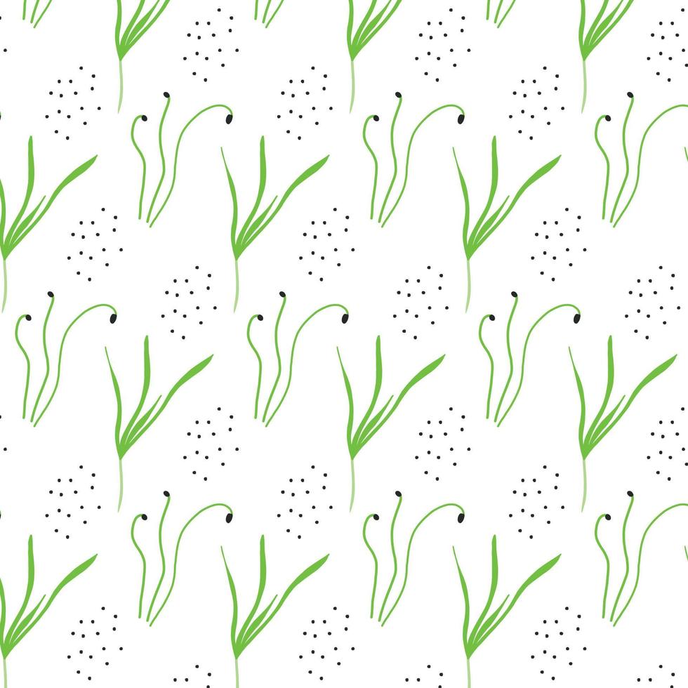 vector patroon met groen. patroon met bietenspruiten.