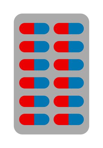 Blaarpakket met pillenvector vector