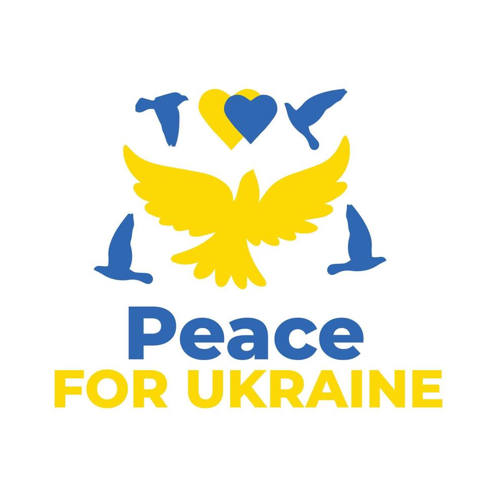 steun oekraïne vectorontwerp, vrede voor oekraïne, bid voor oekraïne vector