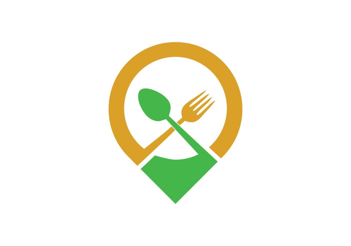 restaurant locatie logo ontwerp inspiratie vector