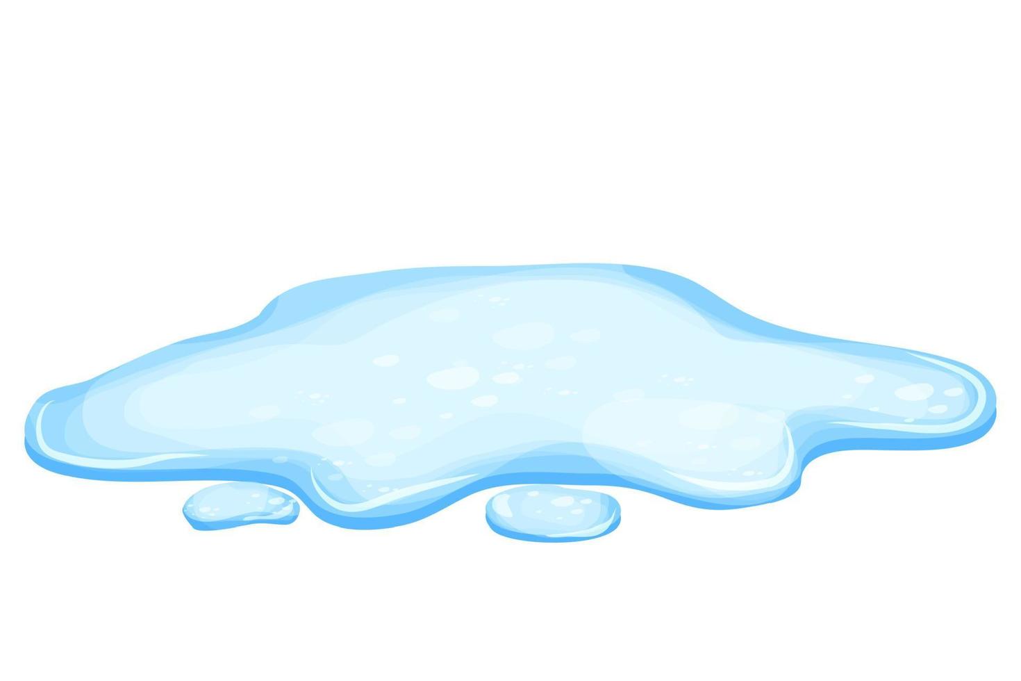 water plas in cartoon stijl geïsoleerd op een witte achtergrond. morsen, meer of vloeistof. ontwerpelement. seizoensobject. vector illustratie