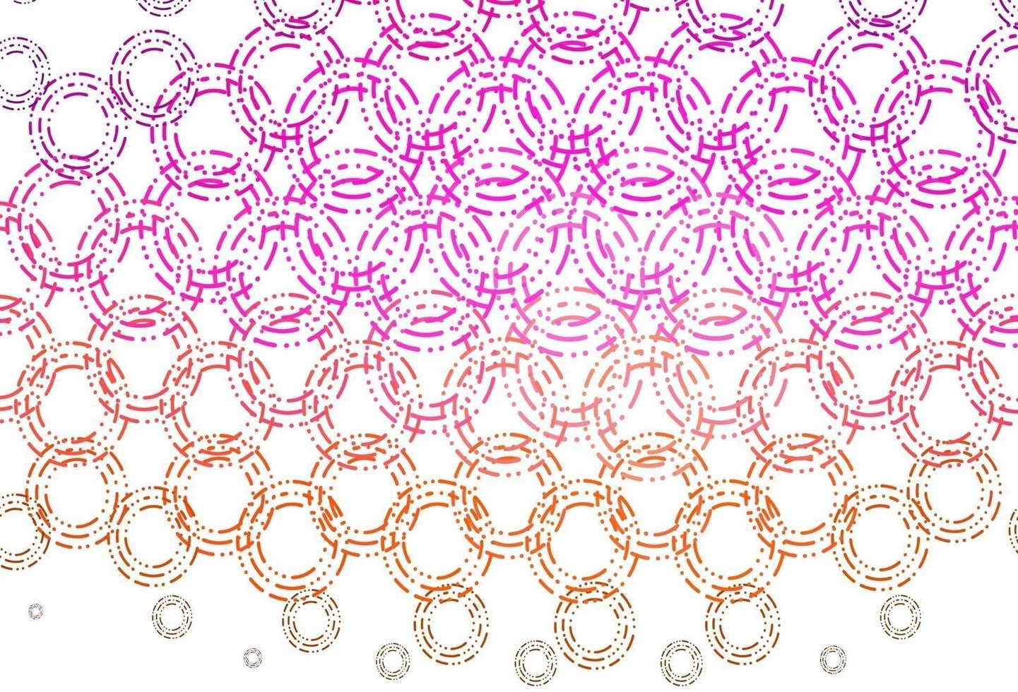 lichtroze, geel vectorpatroon met bollen. vector