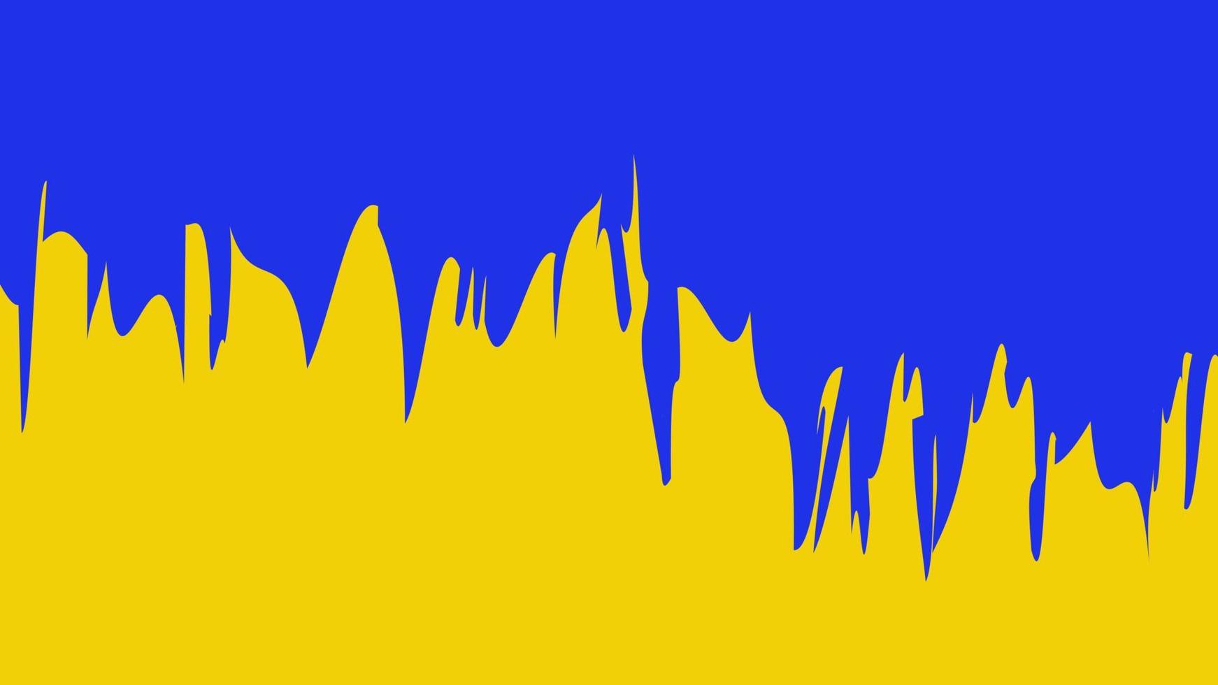 vlag oekraïne met plaats voor tekst. blauwe en gele achtergrond. stop oorlog in oekraïne. Rusland viel Oekraïne aan vector