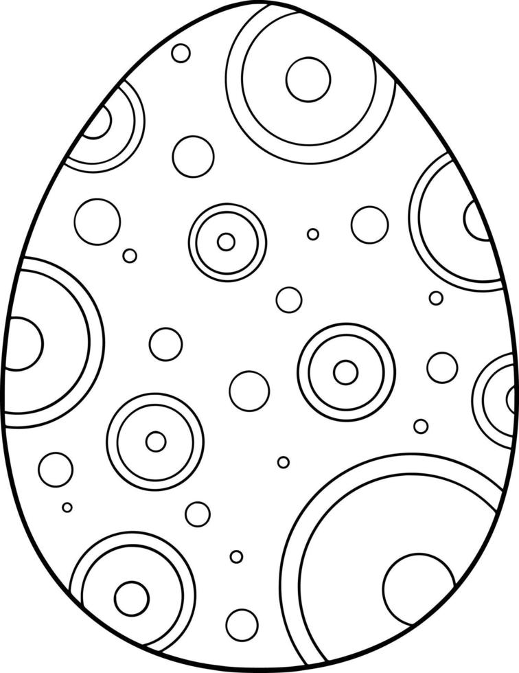 Paasei kleurplaat met patroon vector