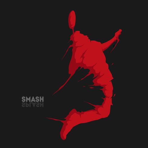 badminton smash splash vector